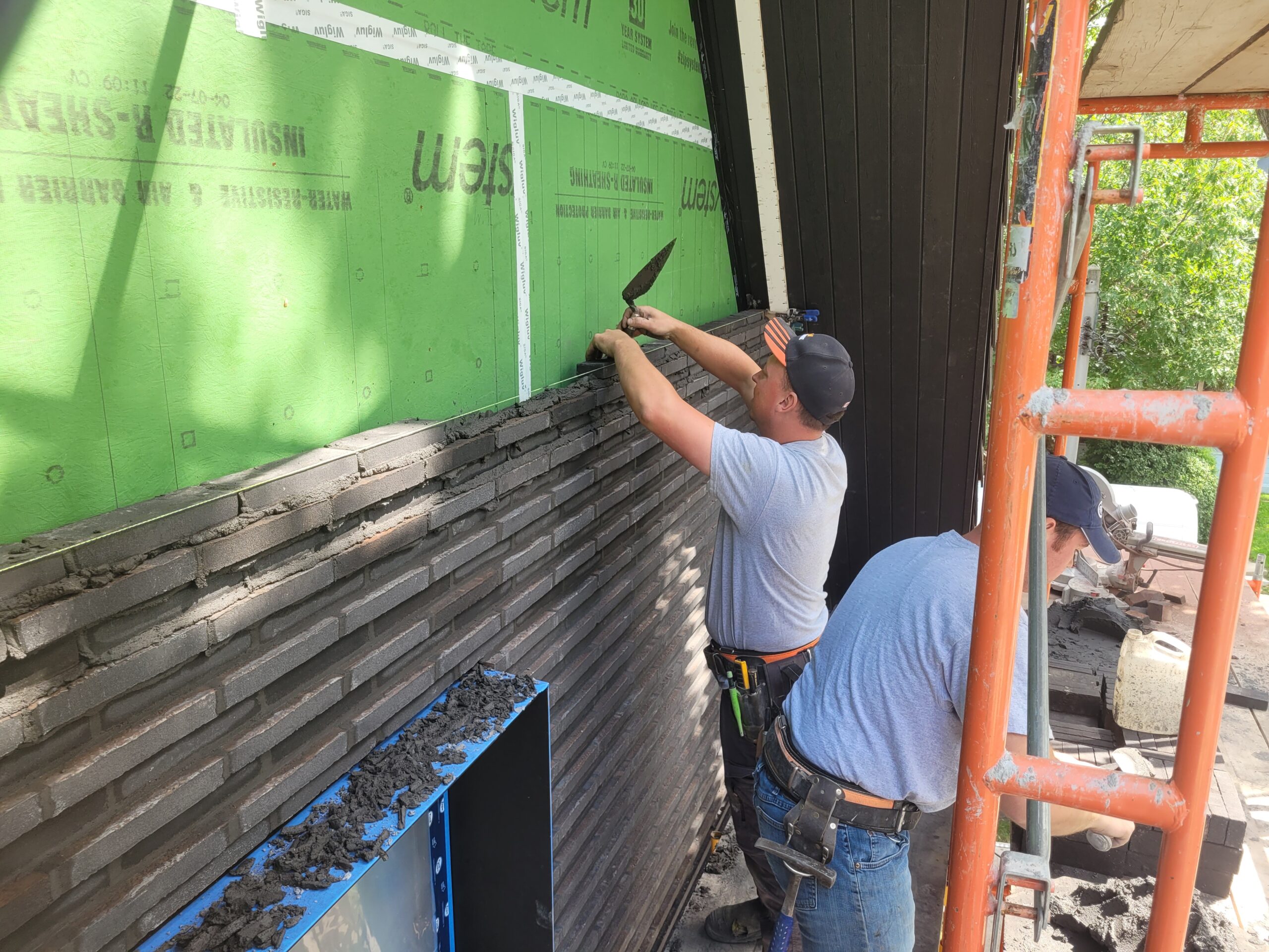 Masonry brick foundation